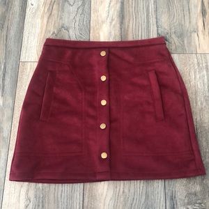 Suede Mini Skirt